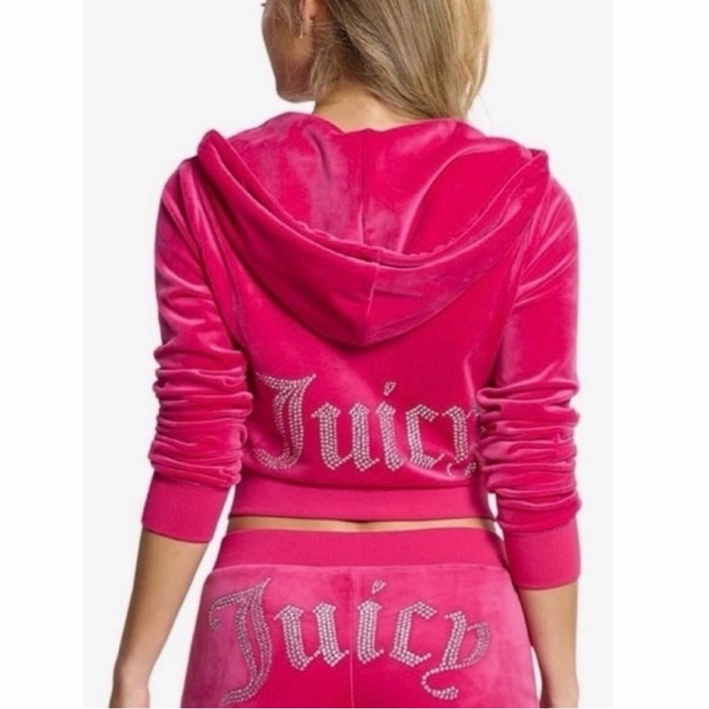 [L] Juicy Couture Luxurious Velour Tracksuit with rhinestone embellishments